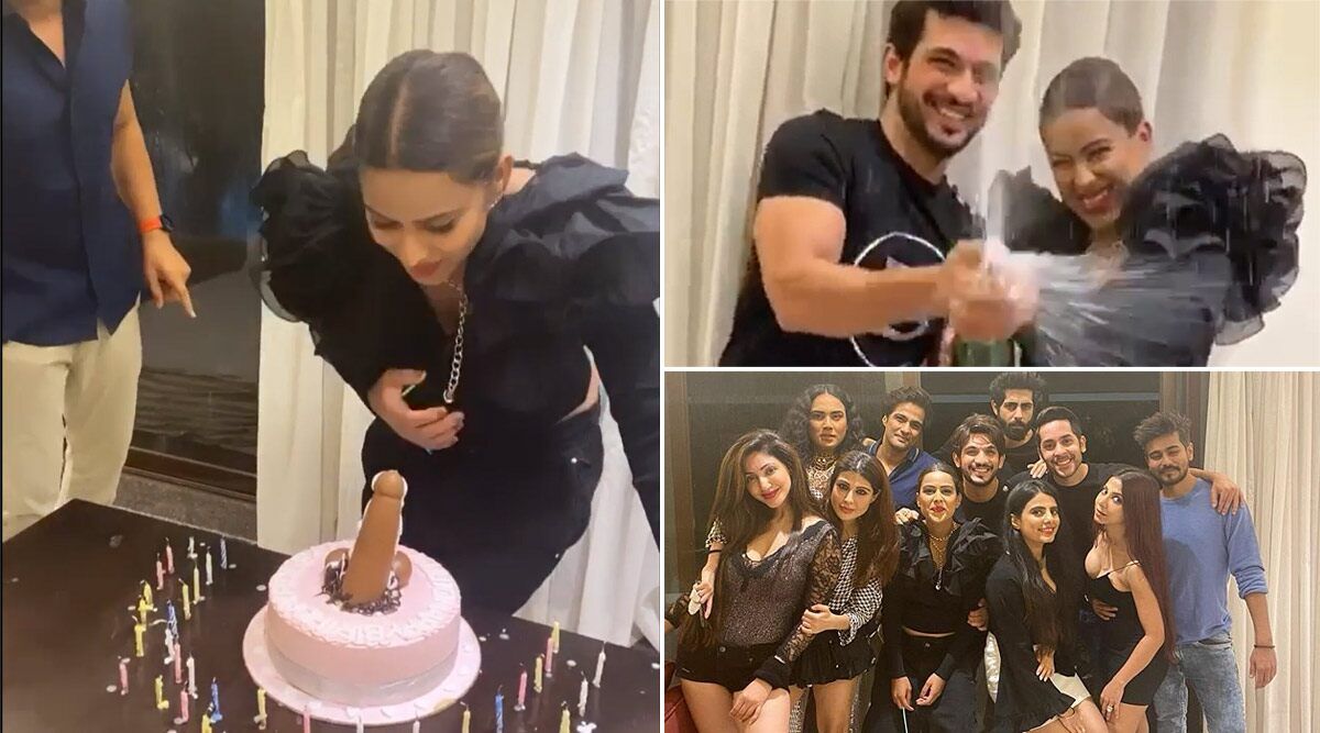 Nia Sharma Birthday Cake penis cake